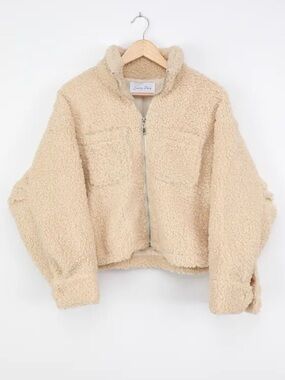 Lulu’s Nearest and Dearest Cream Shearling Jacket
